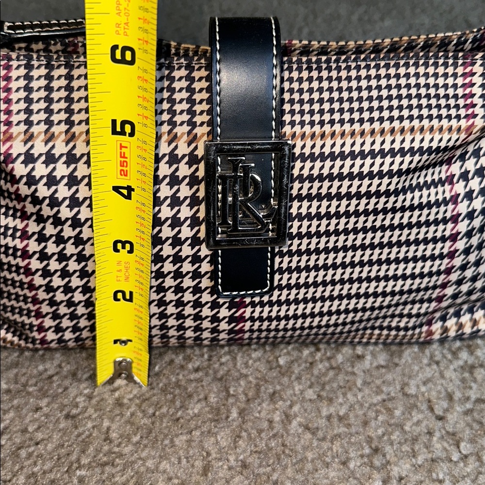 Lauren Ralph Lauren Plaid Shoulder Bag with Black Accents - Picture 8 of 8